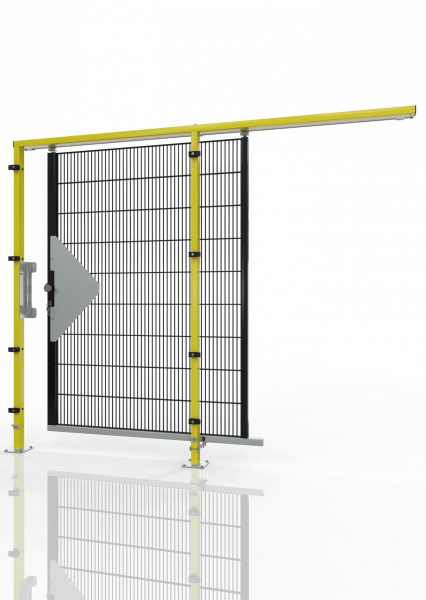 1 FLG. SCHIEBETÜR DIN RECHTS ECONFENCE® HIGH LINE TS01 1000x2400 - RAL 1021 - 9005