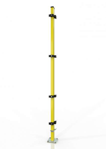 ECKPFOSTEN LINKS ECONFENCE® MEDIUM LINE 2000MM - RAL 1021